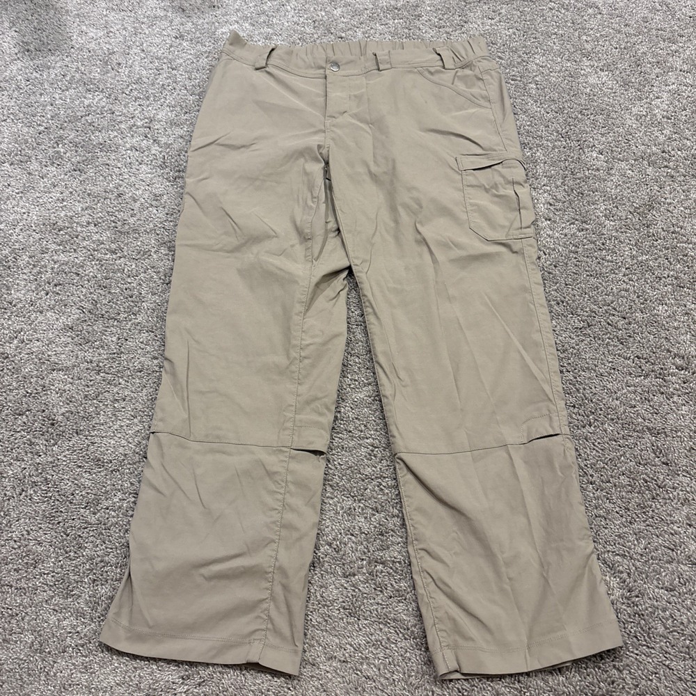 Duluth Trading Pants Women 18x31 DuluthFlex  Roll Up Cargo Stretch Gray Nylon